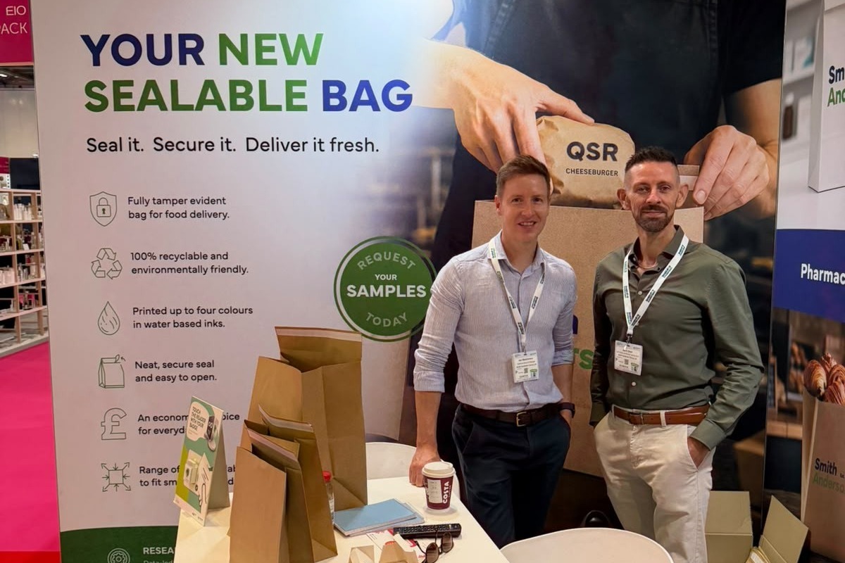 London Packaging Week 2026 (featured) Smith Anderson team at London Packaging Week showcasing the new Sealable Delivery Bag